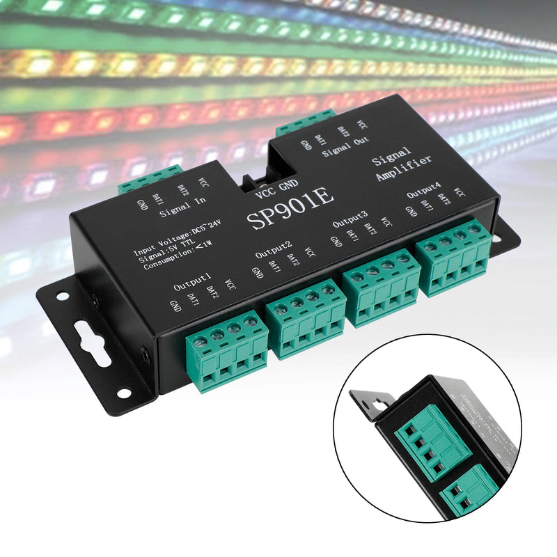 شريط LED SP901E RGB مكبر إشارة مكرر قابل للبرمجة