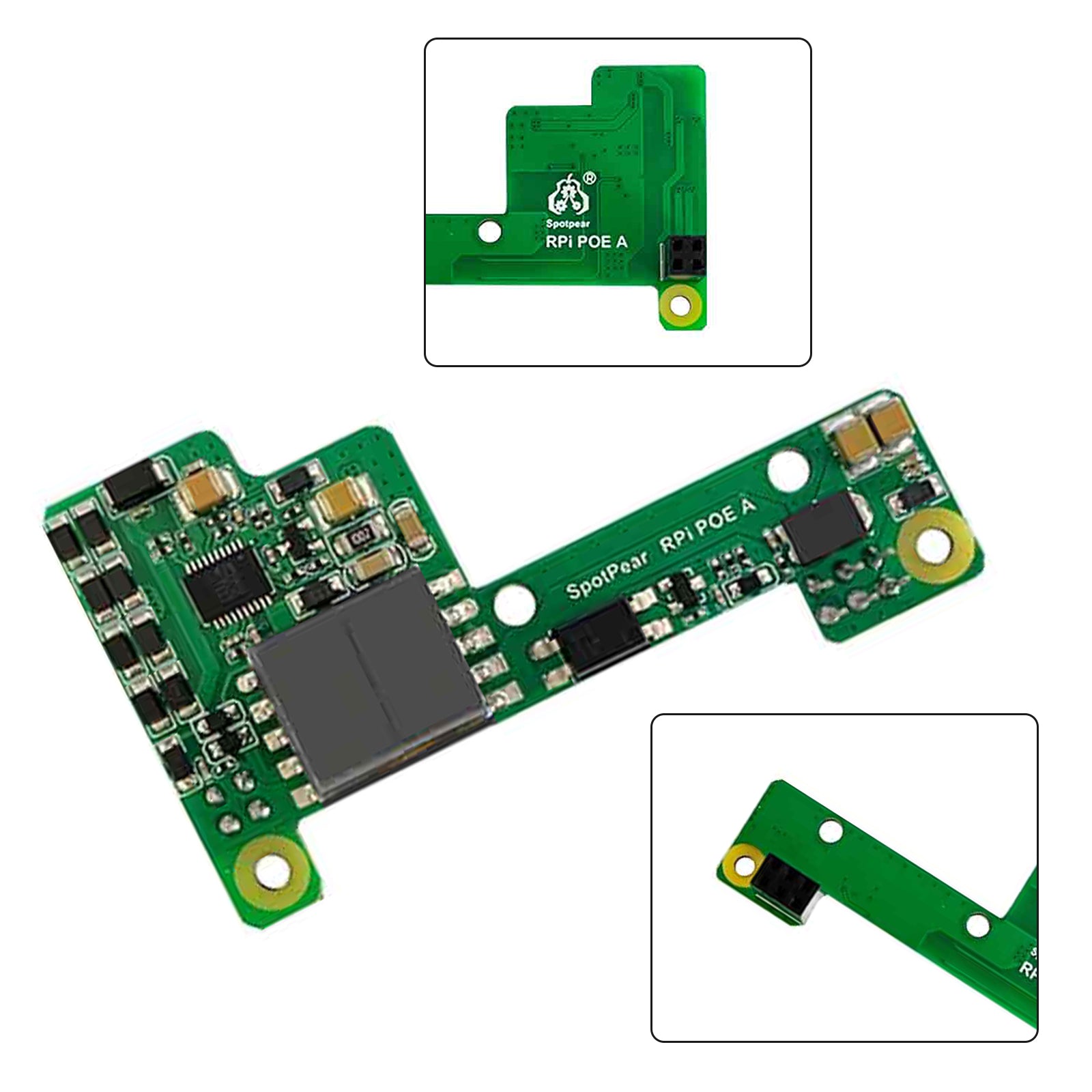 Módulo de expansión de fuente de alimentación Ethernet Raspberry Pi Poe compatible con 3B+/4B con ventilador