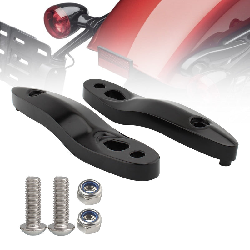 Kit de reubicación de matrícula de soporte de extensión de señal de giro apto para Softail 00-20 genérico