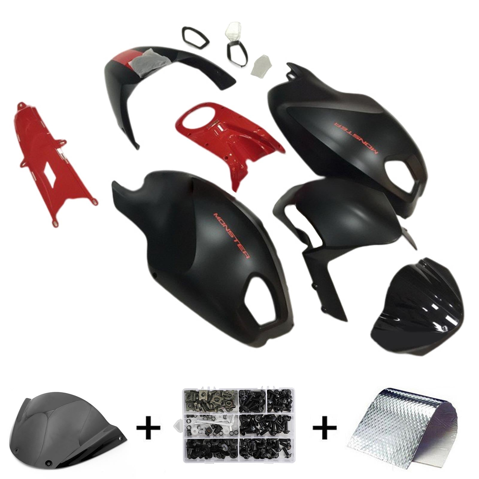 دوكاتي مونستر 696 796 1100 S EVO جميع السنوات Fairing Kit هيكل السيارة