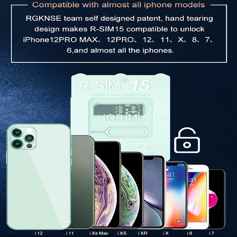 R-SIM19 بطاقة SIM جديدة QPE مستقرة مفتوحة لهاتف iPhone 15 Plus 14 13 Pro Max 12 IOS17