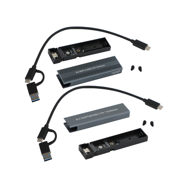 M.2 NVME SSD إلى USB 3.1 حافظة محرك الأقراص الصلبة صندوق ثنائي البروتوكول M2 NVMe