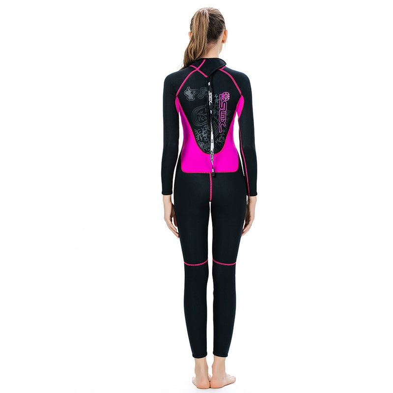 3MM Women Neoprene Wetsuit Surfing Diving Suit Full Body Snorkeling Triathlon