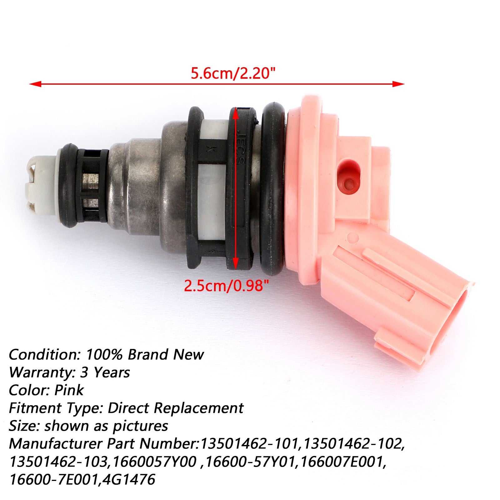 1 Uds. Inyectores de combustible compatibles con Nissan Maxima Sentra 1991-1999 200SX NX 16600-57y01 genérico