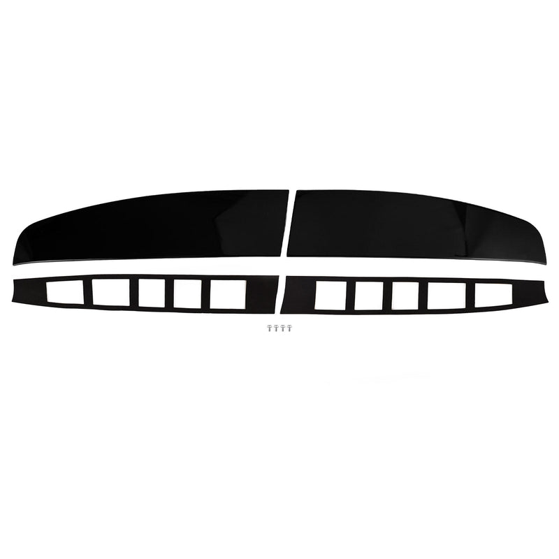 Ford Transit Custom 2012-2023 Alerón de techo trasero negro brillante para puerta de granero doble