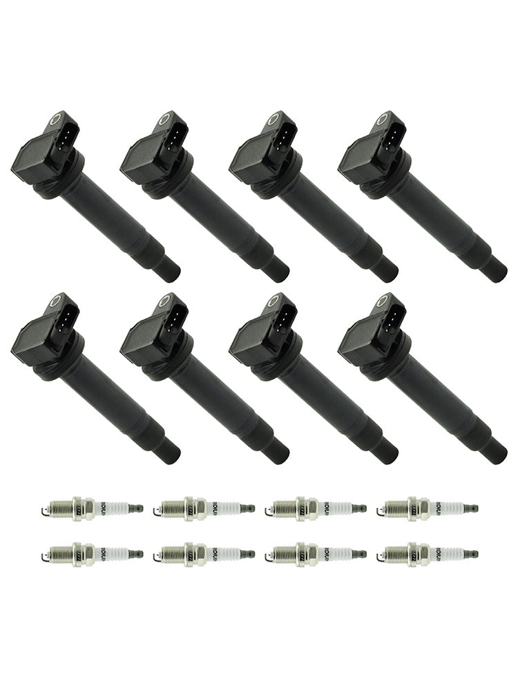 Lexus LX470 1998-2007 Toyota Land Cruiser 4.7L 8PCS Ignition Coil+Spark Plug UF230 90080-91180 90919-02249