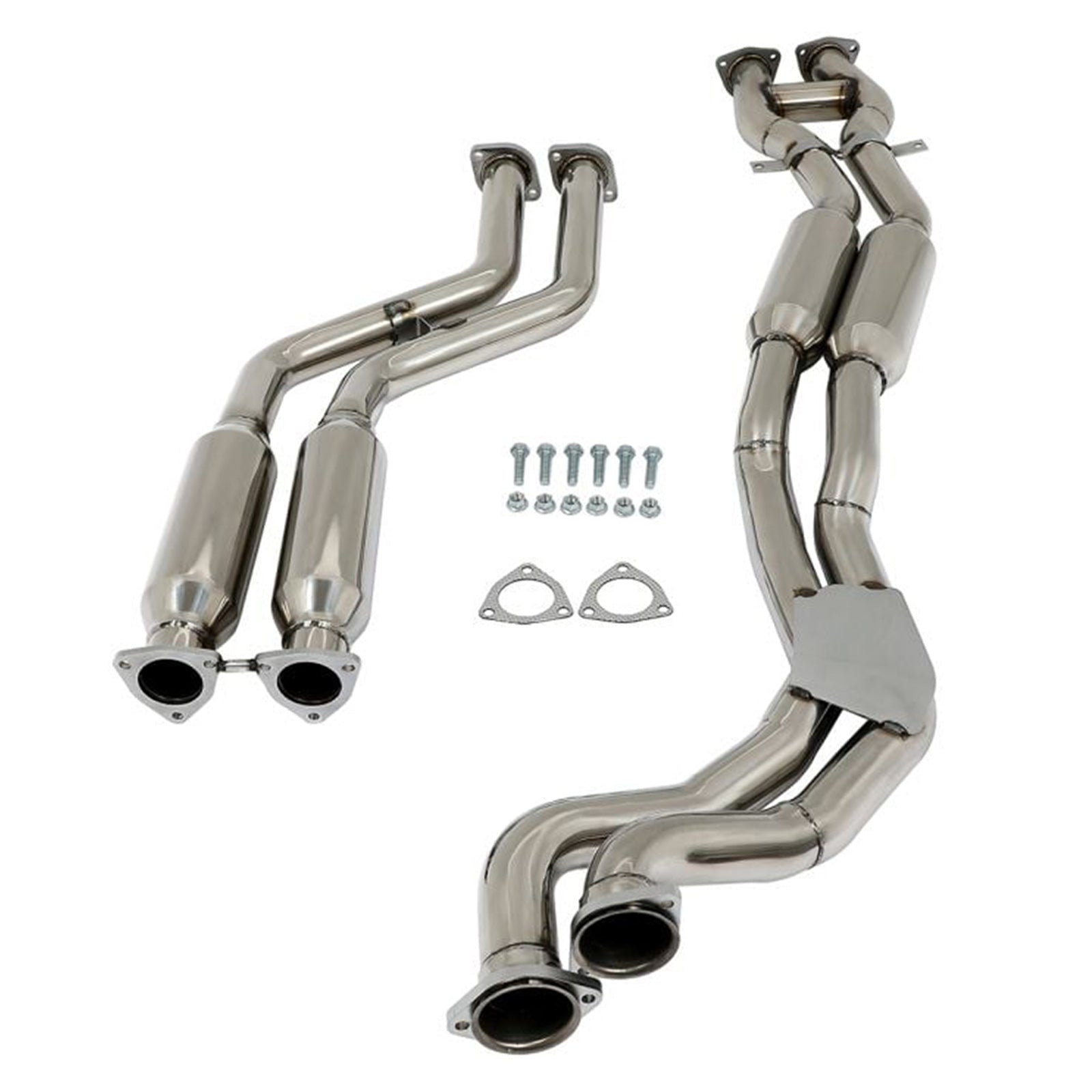 Catback Exhaust System Down Pipe Rounded Front Pipe Muffler for 1999 2003-2006 BMW M3 3.2L 2001