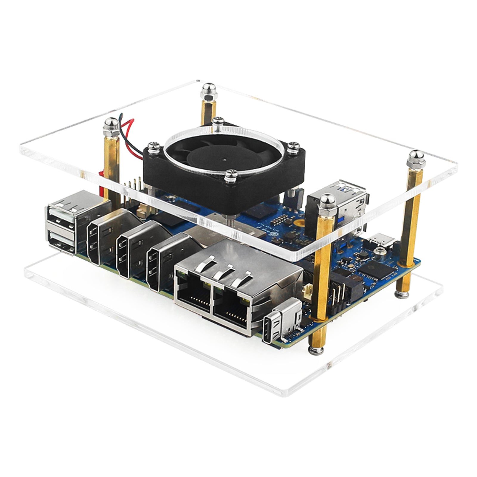 Carcasa protectora de acrílico de una capa Orange Pi 5 Plus Cluster Carcasa protectora Orangepi