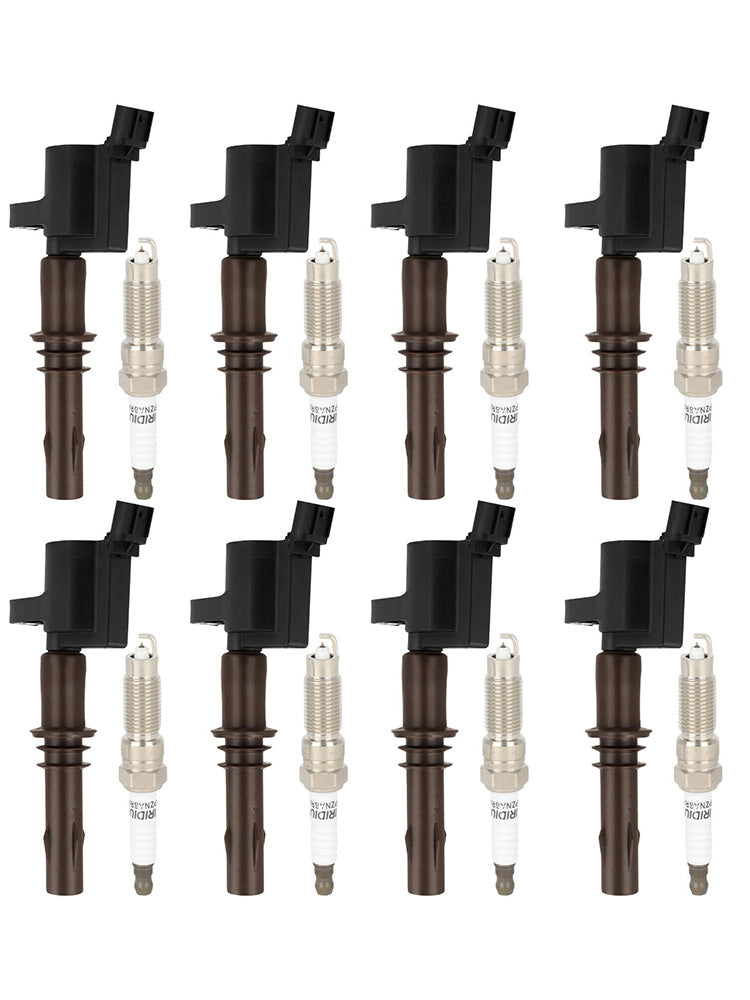 2008-2010 F-250 Super Duty V8 5.4L 8pcs Ignition Coils +Spark Plugs DG521 SP509 Fedex Express