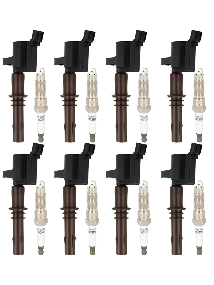 2009-2010 Ford F-150 Mercury Mountaineer V8 4.6L 8pcs Ignition Coils +Spark Plugs DG521 SP509 Fedex Express