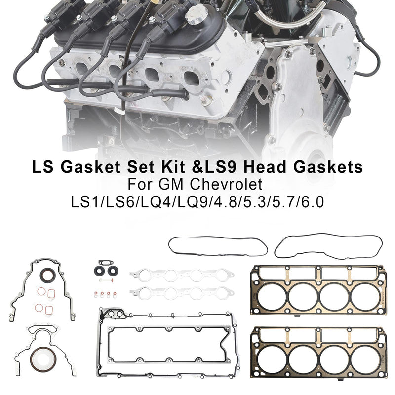 Juego de juntas LS y juntas de cabeza LS9 para GM Chevrolet LS1/LS6/LQ4/LQ9/4,8/5,3/5,7 genérico