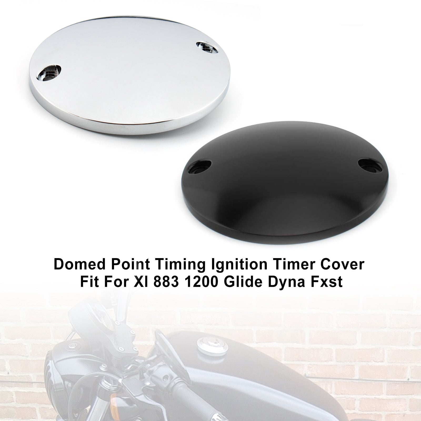 Domed Point Timing Ignition Timer Cover  For Xl 883 1200 Glide Dyna Fxst Chrome Generic