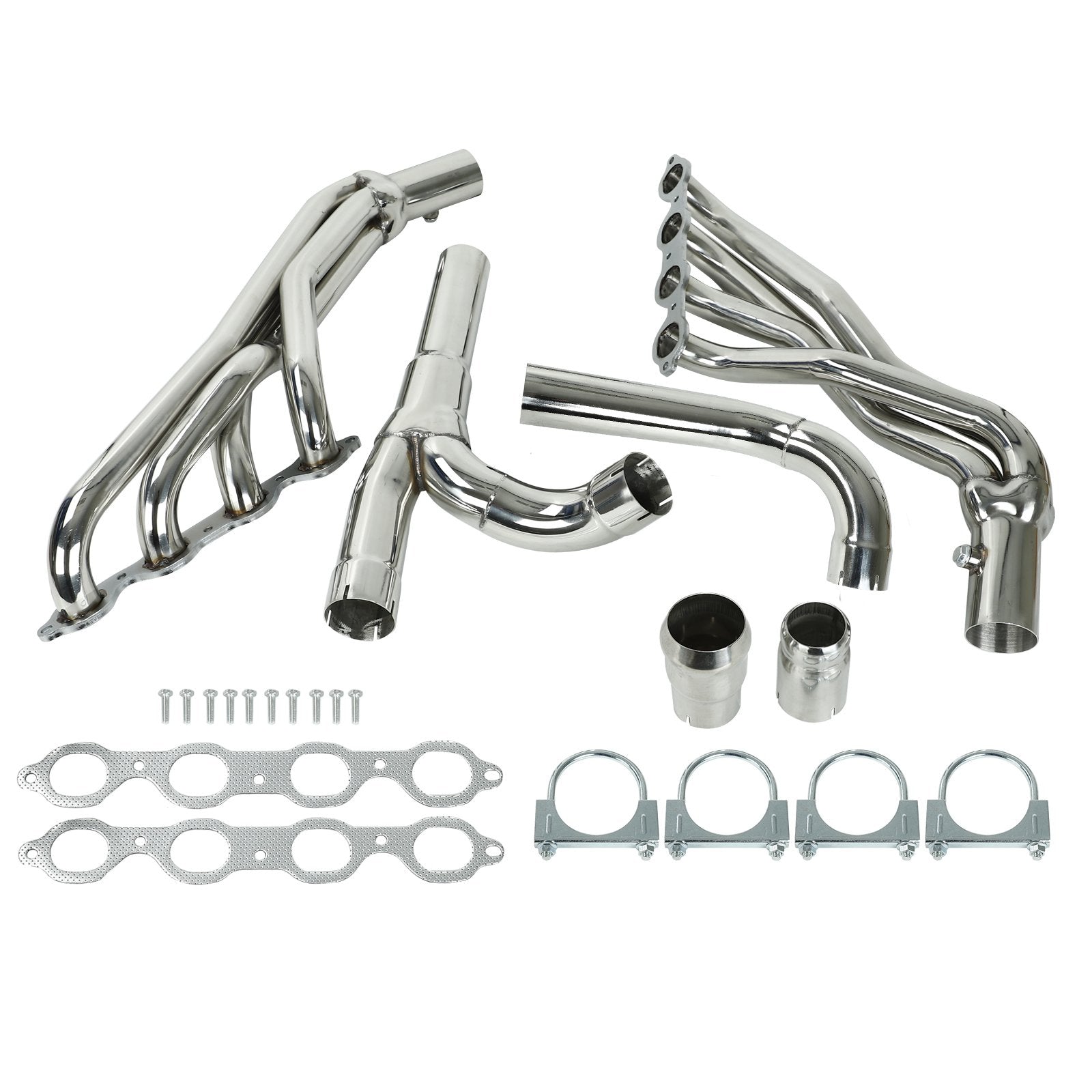 Stainless Exhaust Header Fit Chevy/GMC Silverado Sierra 14-17 1500 5.3L 6.2L