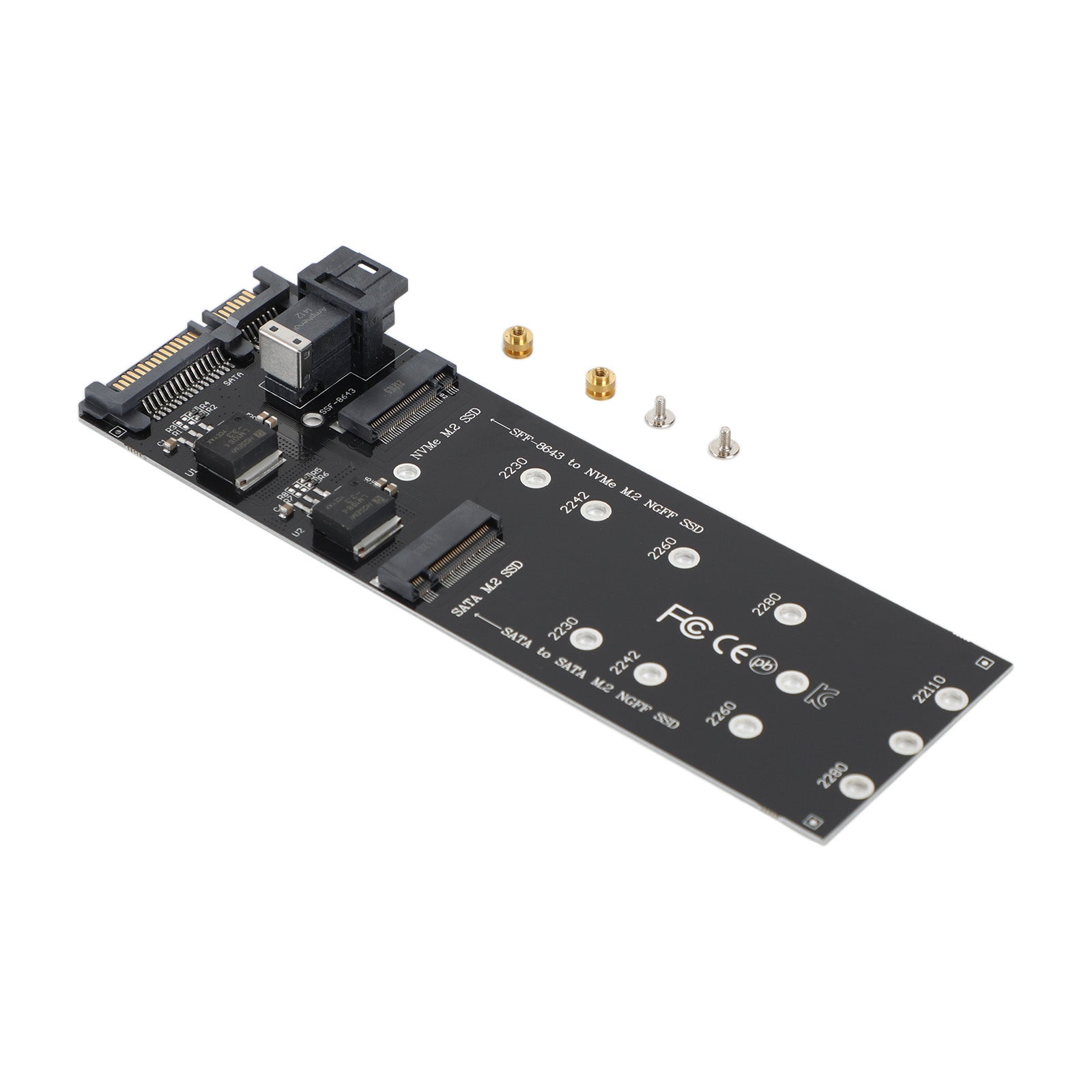 Disco duro M2 SFF-8643 a U2 NGFF M-Key a HD SAS NVME PCIe SSD Adaptador SATA