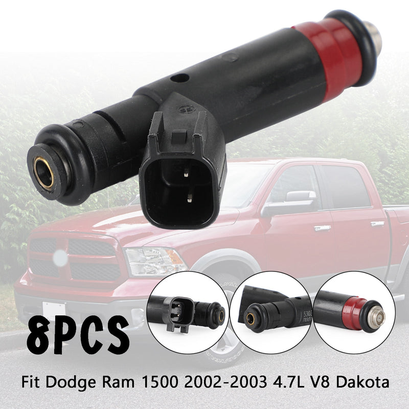 8 inyectores de combustible 53032145AA para Dodge Ram 1500 2002-2003 4.7L V8 Dakota genérico