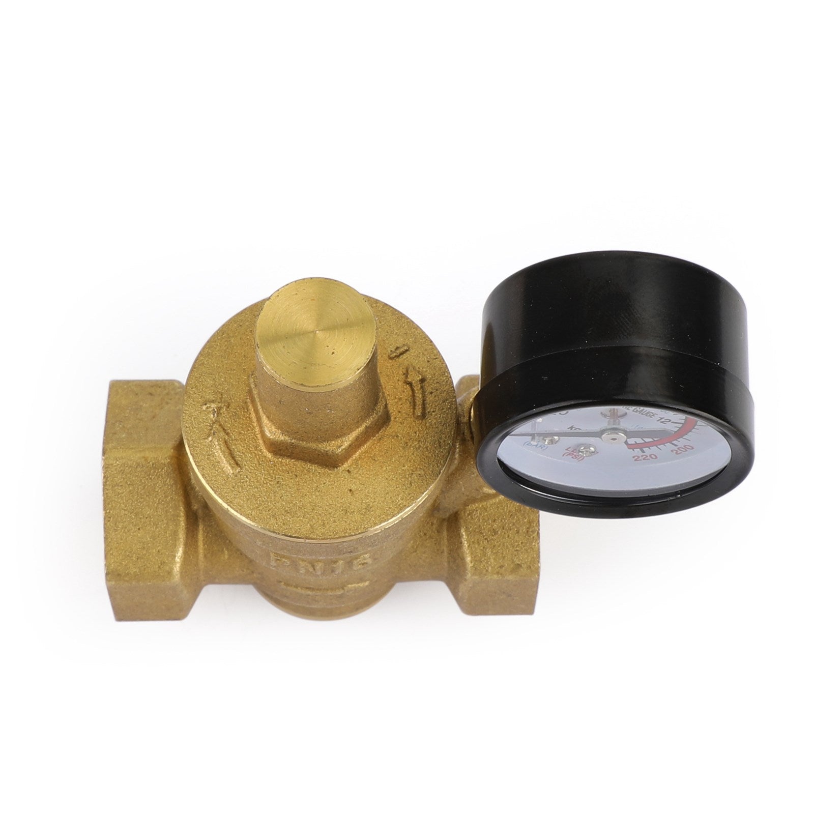 DN25 1" Brass Adjustable Water Pressure Reducing Regulator Valves With Gauge