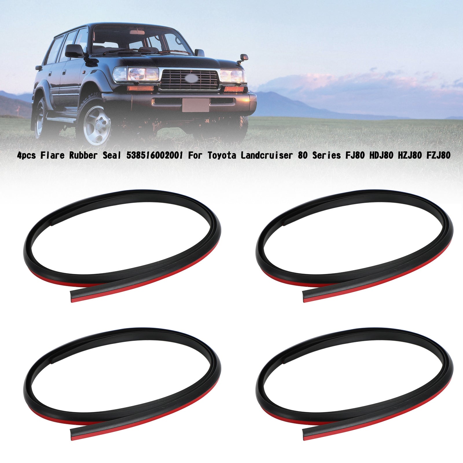 4x Flare Rubber Seal 538516002001 For Toyota Landcruiser 80 Series FJ80 HDJ80 Generic