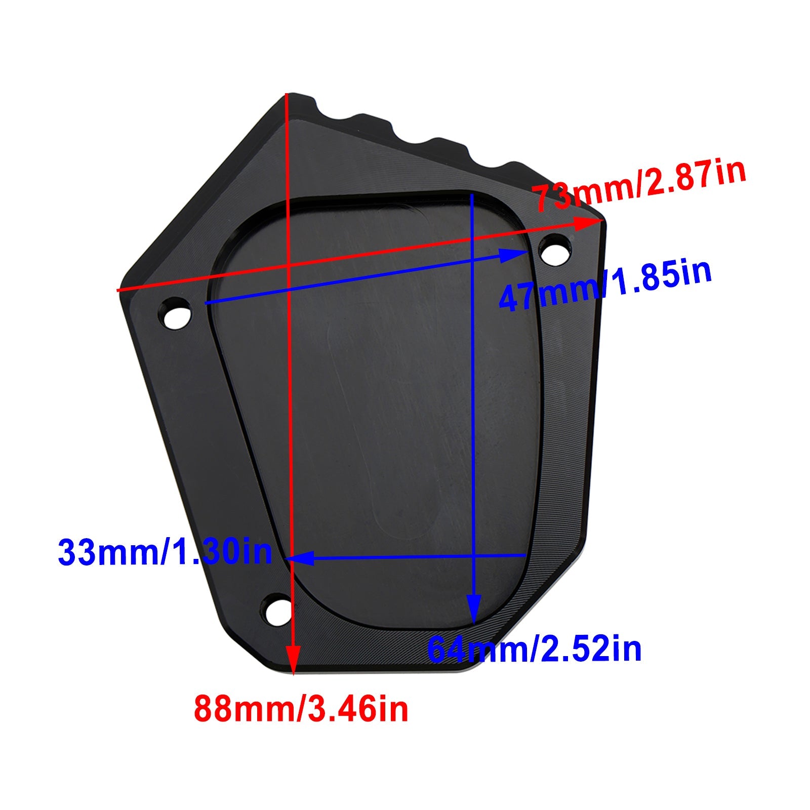 BMW K1600 2016-2022 Kickstand Enlarge Plate Pad