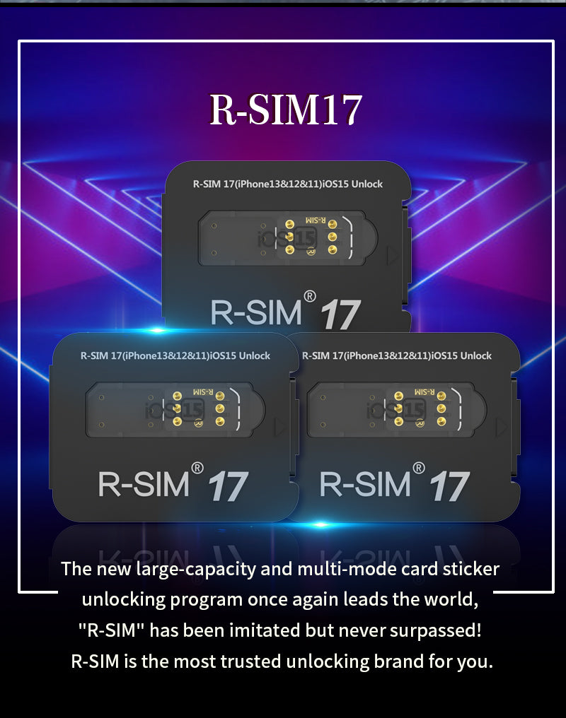 Upgrade RSIM 17 Nano Unlock Card for iPhone 13 Pro 12 Pro Max X XS Max 8 IOS 15