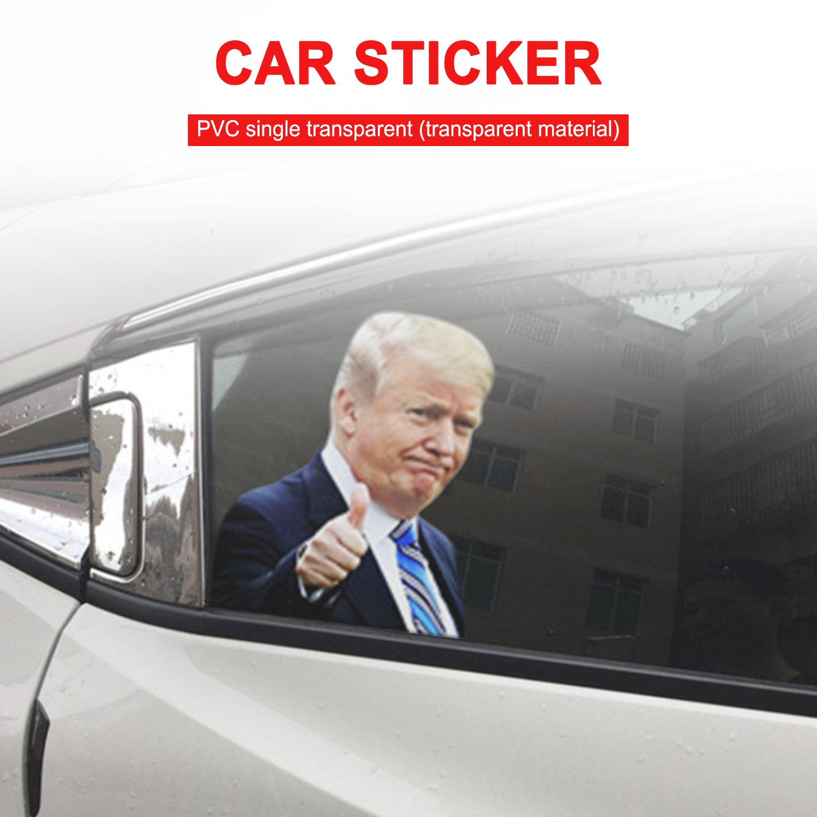 Adhesivo para persona de coche 2020, elección presidencial de Trump, ventana lateral del pasajero derecha