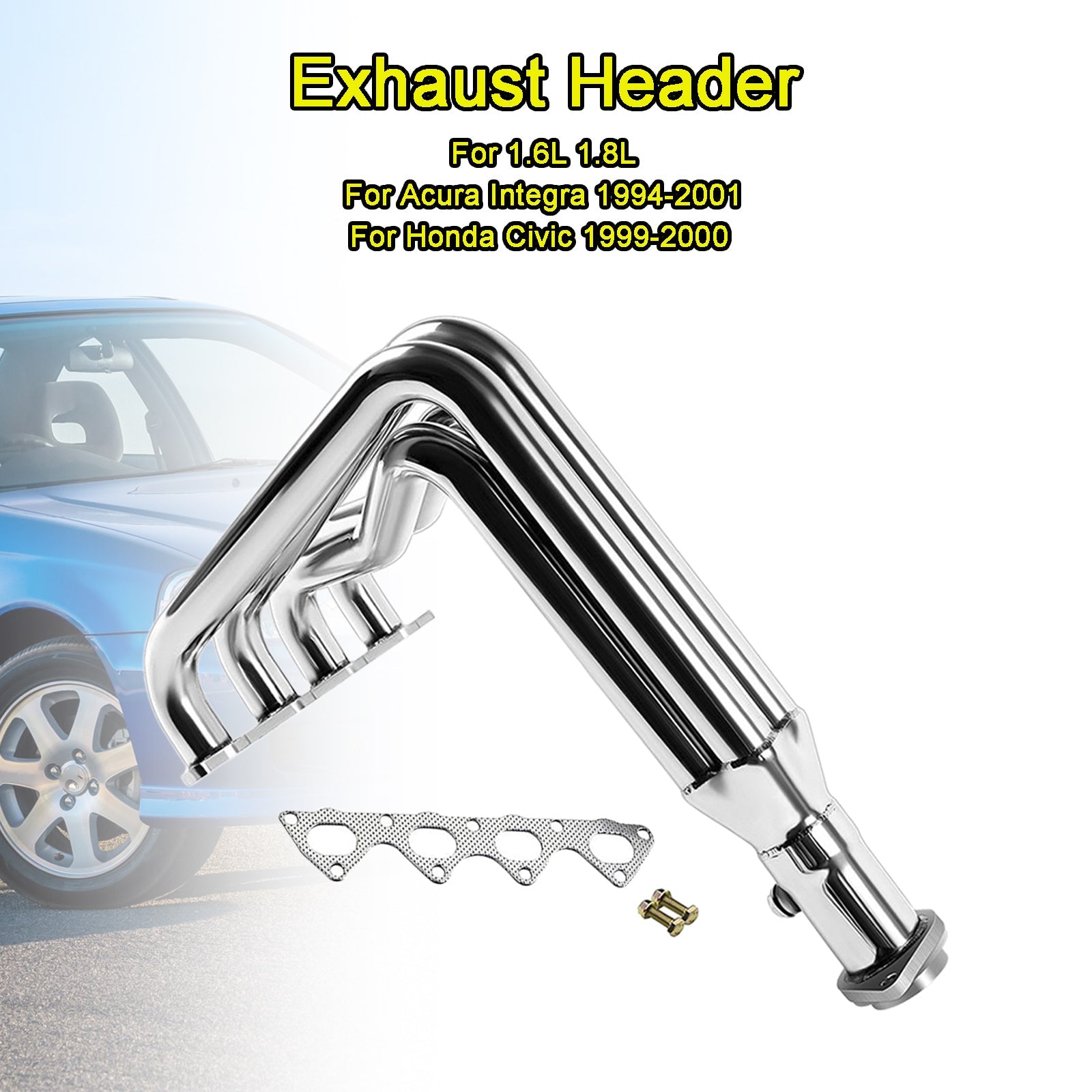 Honda Civic Si 1999-2000 Stainless Steel Shorty Racing Exhaust Header