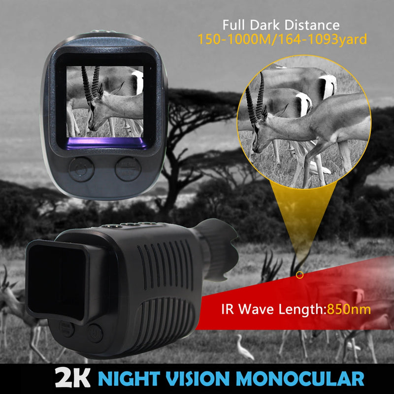 Dispositivo de visión nocturna infrarroja HD Cámara monocular Telescopio con zoom digital 5x