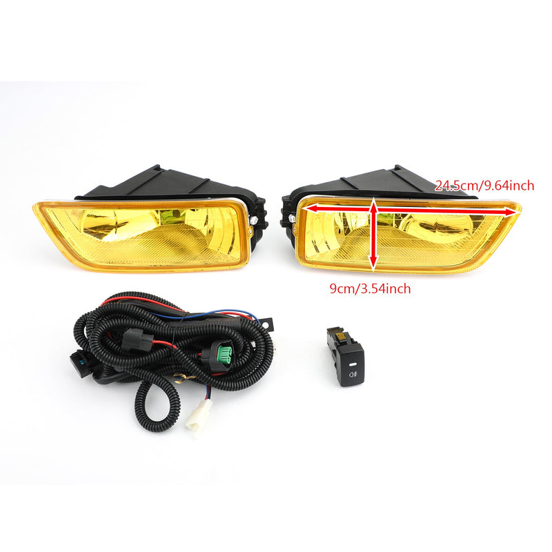 Yellow Lens Fog Lights + Switch For 2003-2007 Honda Accord / 2004-2008 Acura TL Generic