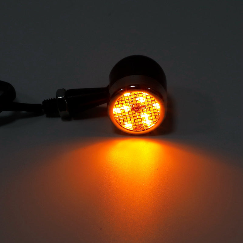 Universal 10MM motocicleta LED señal de giro lámpara indicadora luz de freno 12V M10