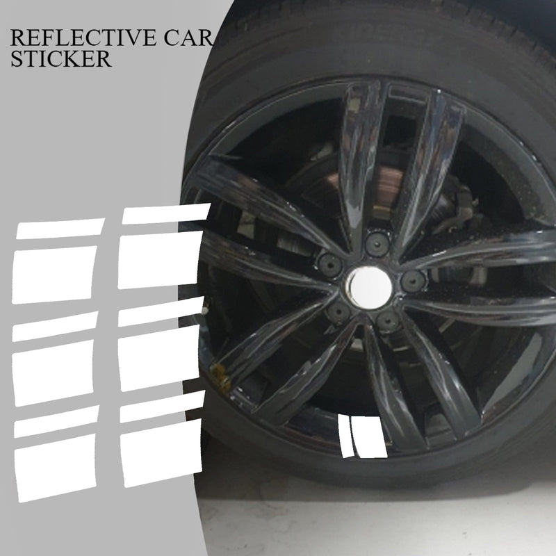 6 uds pegatina de vinilo reflectante para llanta de rueda de coche para 18 "-21" Universal genérico