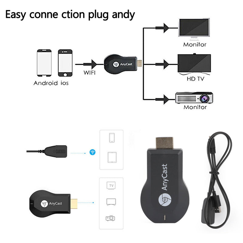Anycast M9+ Air Play HD TV Stick WIFI Pantalla Receptor Dongle Streamer