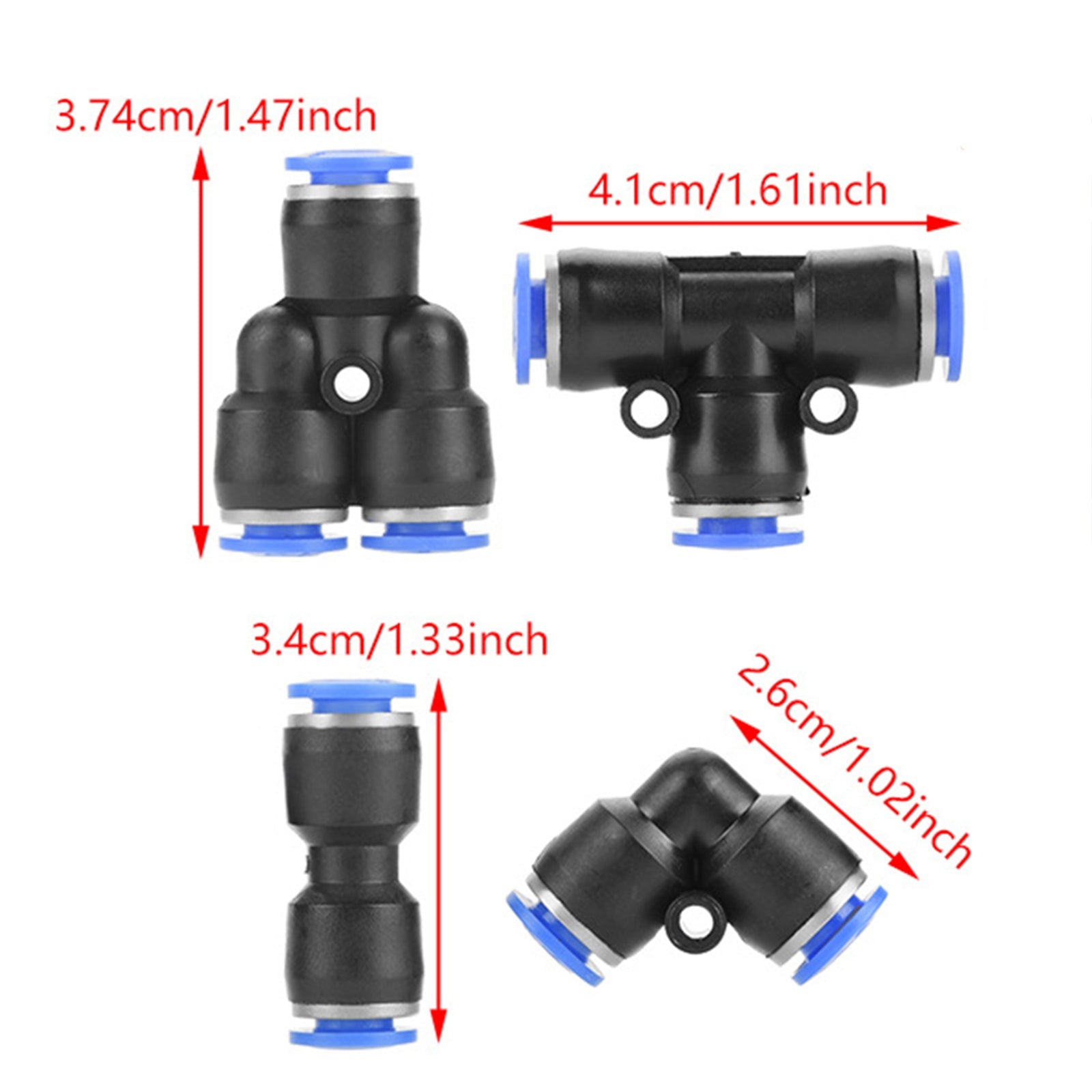 40 piezas rápido 6 mm OD 1/4 "plástico neumático Push conector accesorios de línea de aire