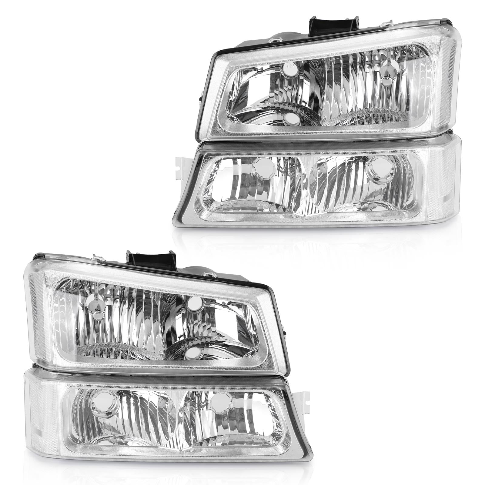 Side Headlights/Lamp Assembly For Chevr Silverado 2003-2006 Generic