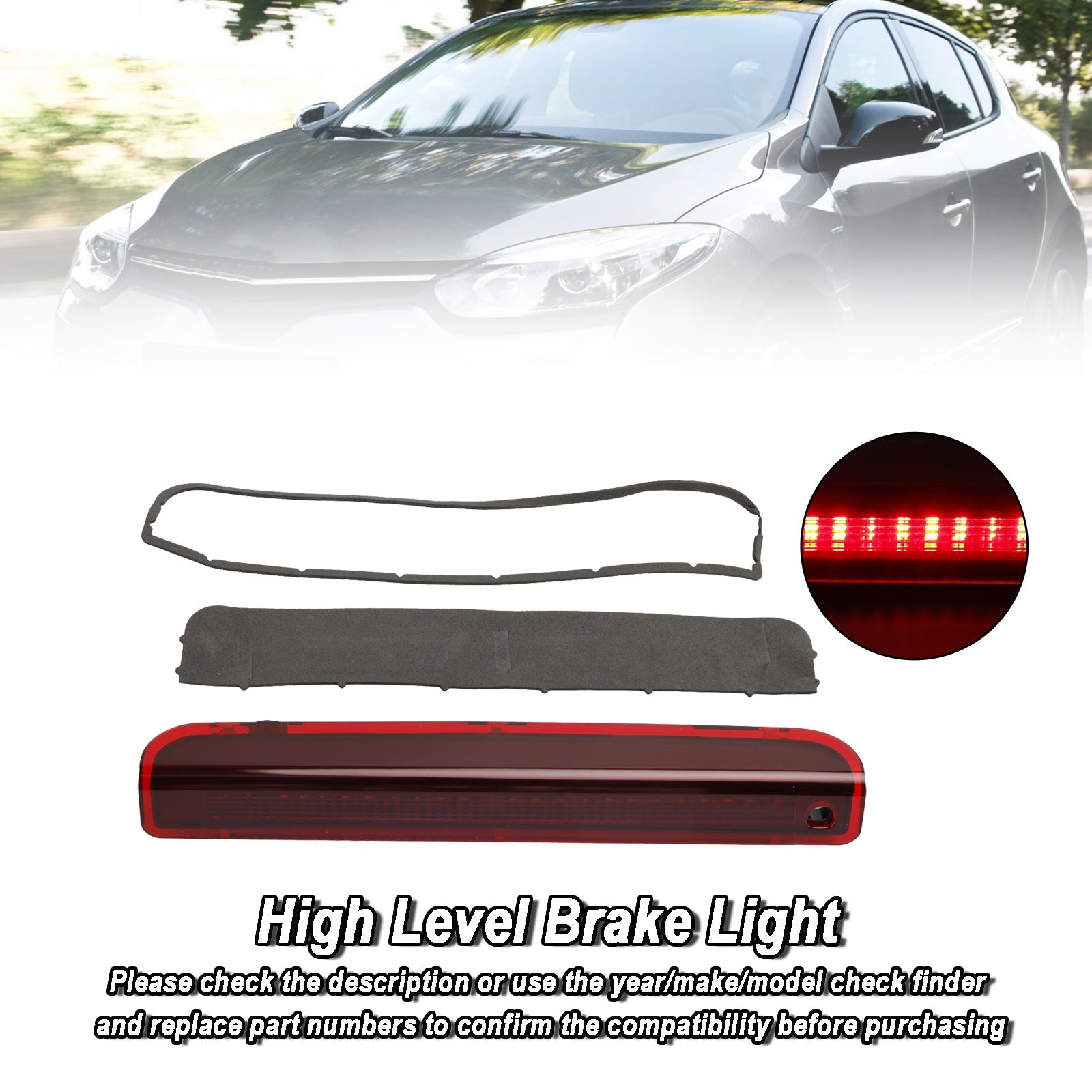 High Level 3rd LED Rear Brake Light 265900006R For Renault Megane III Hatchback