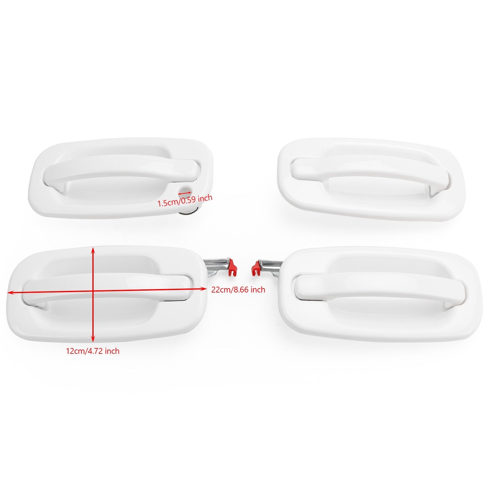 Silverado 1999-2007 4PCS Exterior White Painted Door Handle Set 19356468 19356470 19356469 19356467