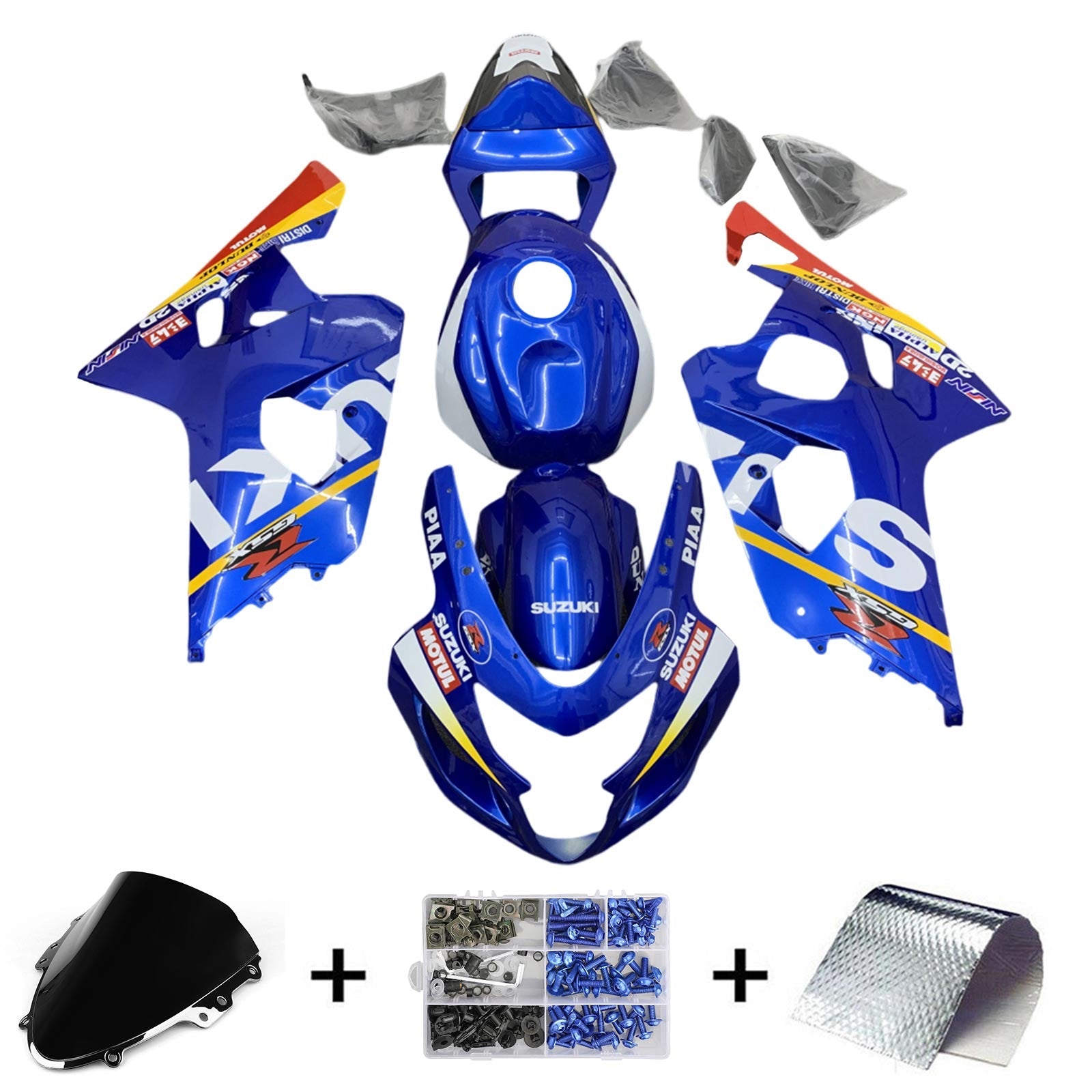 سوزوكي GSXR 600/750 2004-2005 K4 الهدايا المجمعة هيكل السيارة البلاستيك ABS