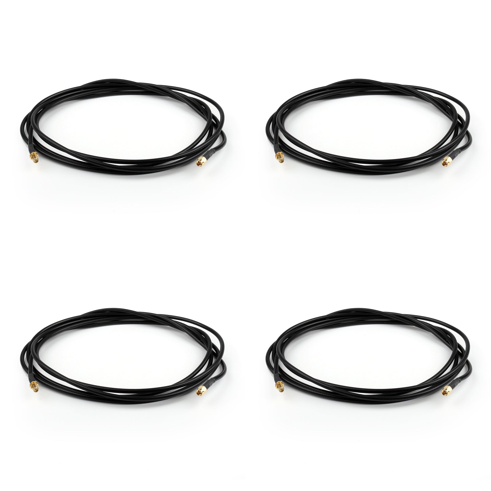 4Pcs 3m RG58 Cable SMA Male Plug to SMA Female Jack RF Pigtail Jumper 10ft