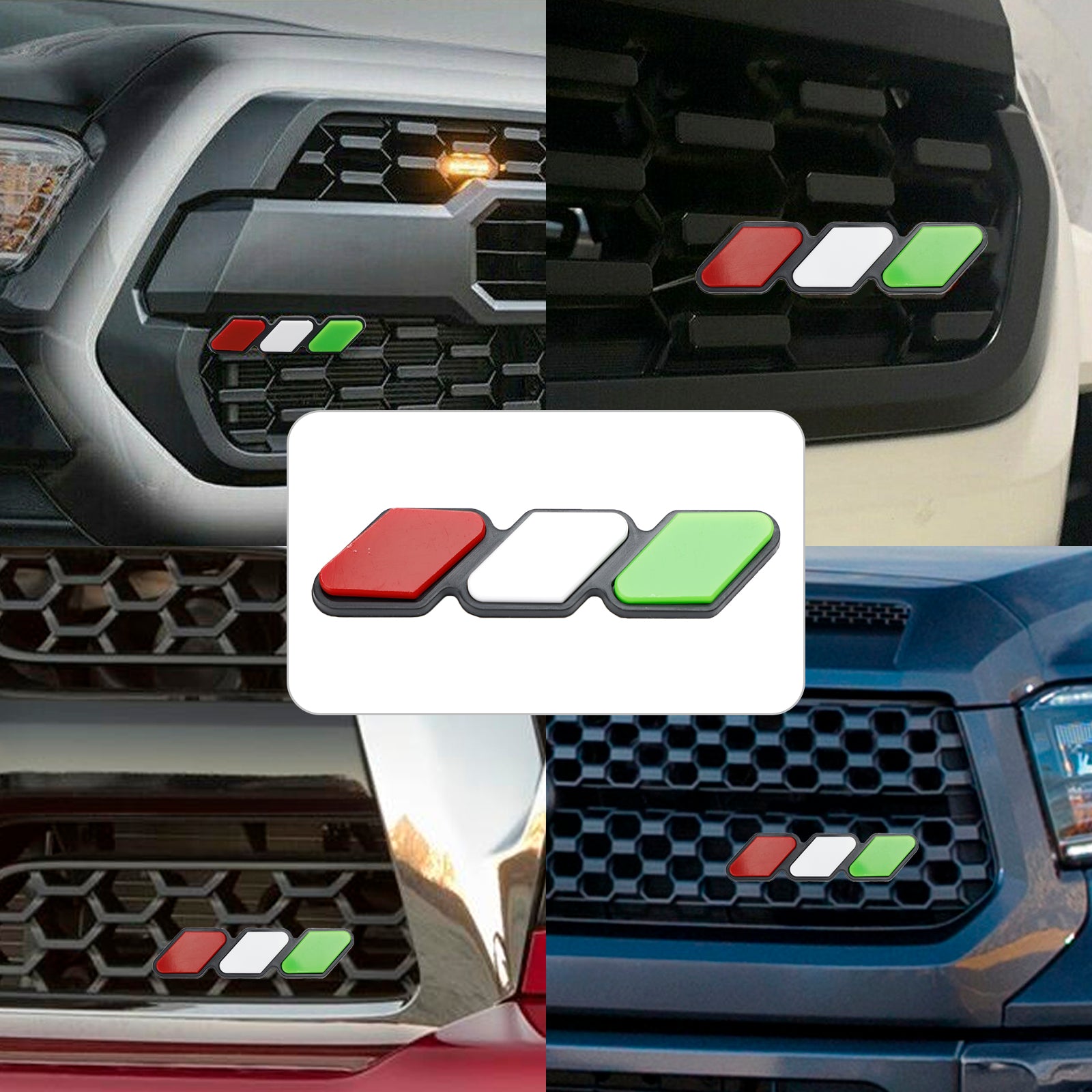 Emblema de rejilla tricolor, accesorios para coche, para Toyota Tacoma TRD Tundra RAV4