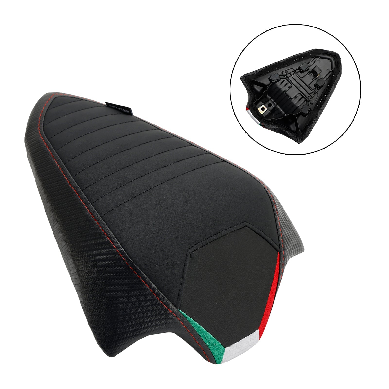 Rear Seat Passenger Cushion Flat Pu Fit For DU Streetfighter V2 2022-2023 grid carbon