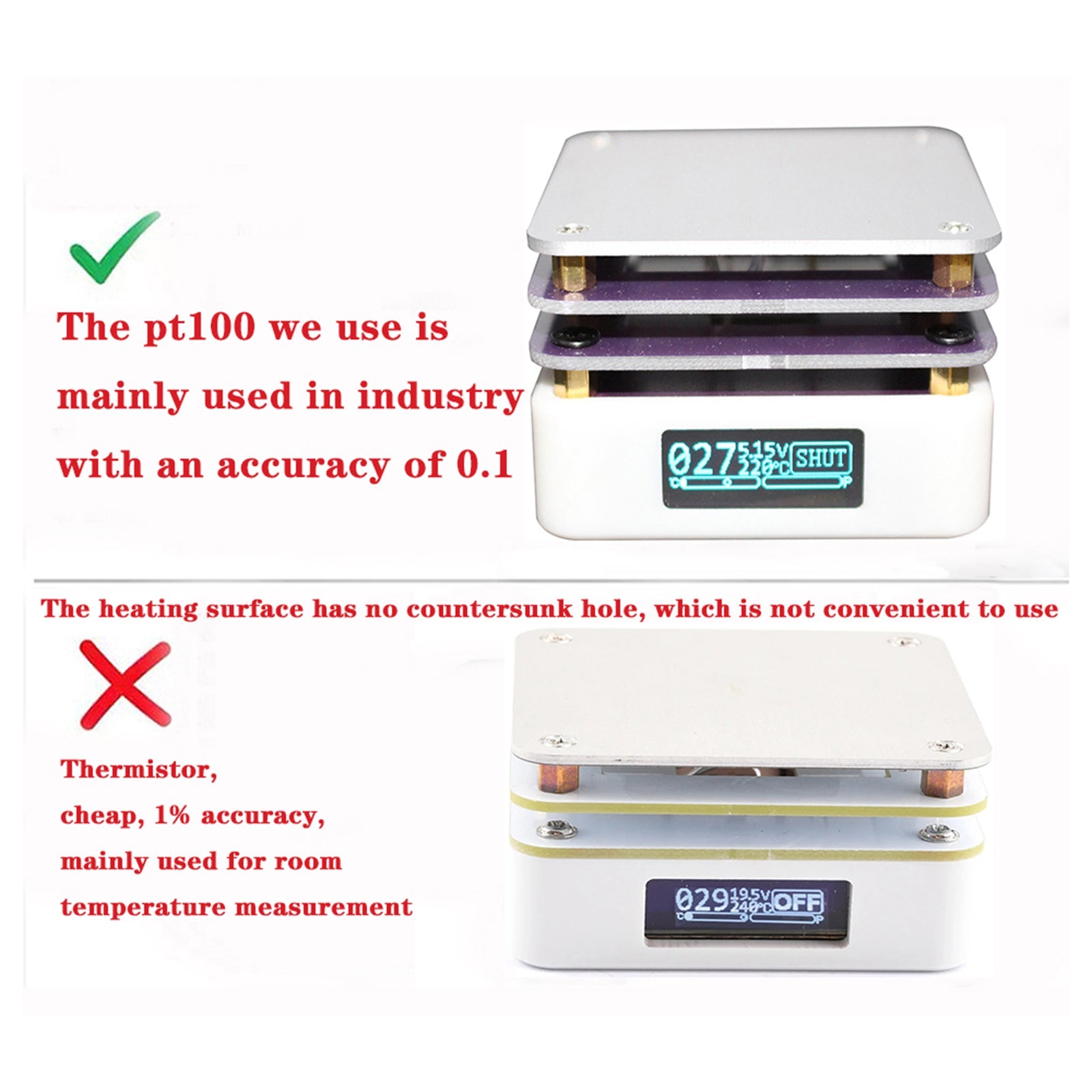 65W Mini Hot Plate PCB Board Soldering LCD Display Soldering Heater Station