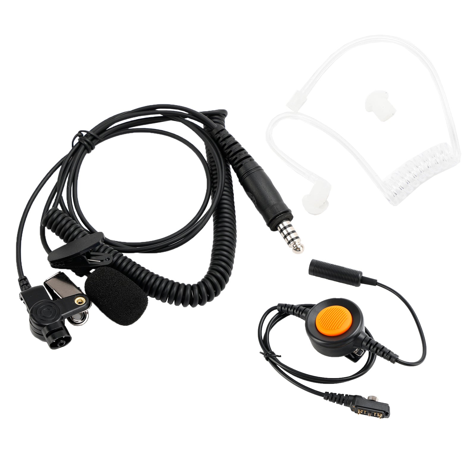 7.1-A3 Transparent Tube Headset with Mic 6-Pin U94 PTT For Hytera PD780/700G/580