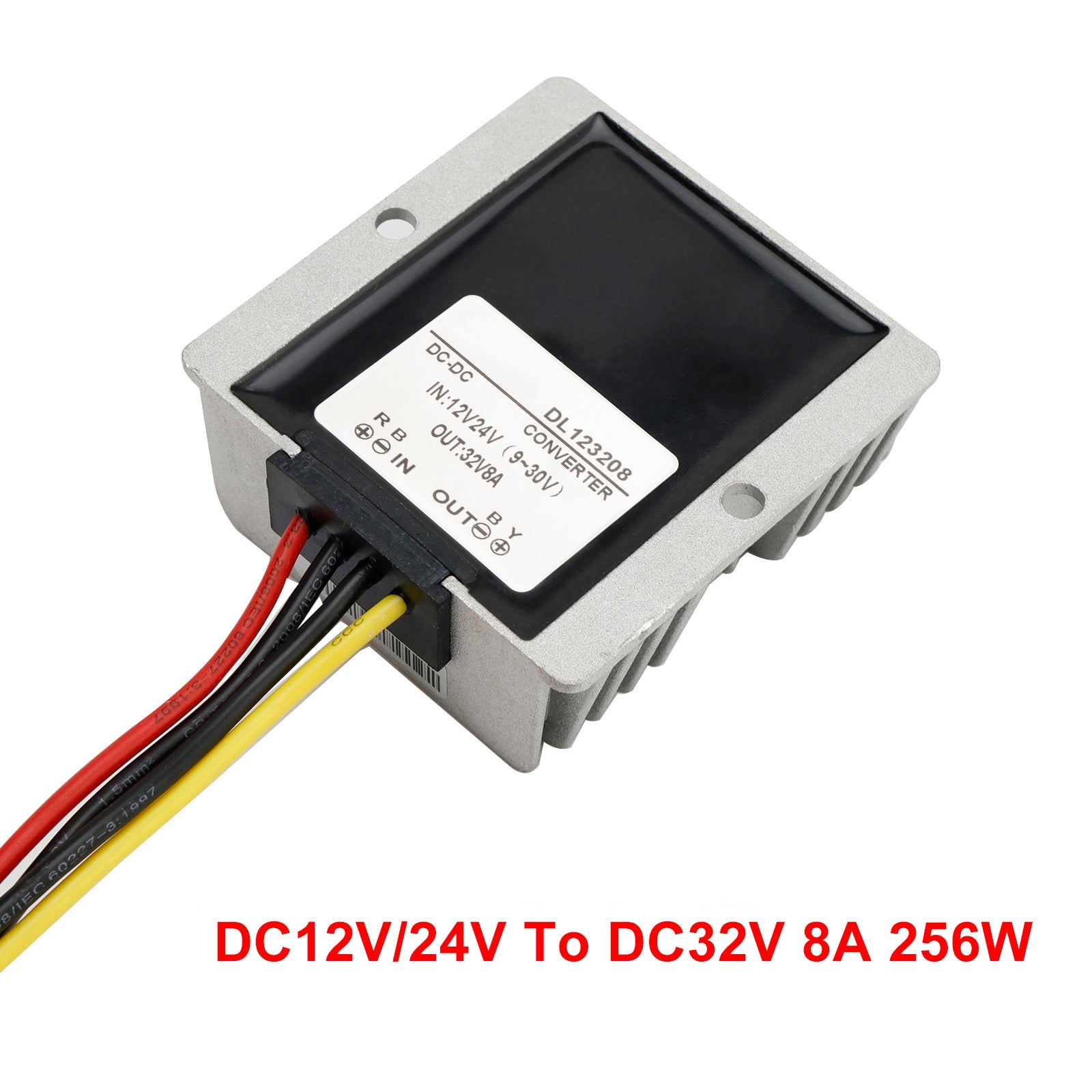 Waterproof DC/DC Converter Regulator 12V/24V Step Up to 32V 8A 256W