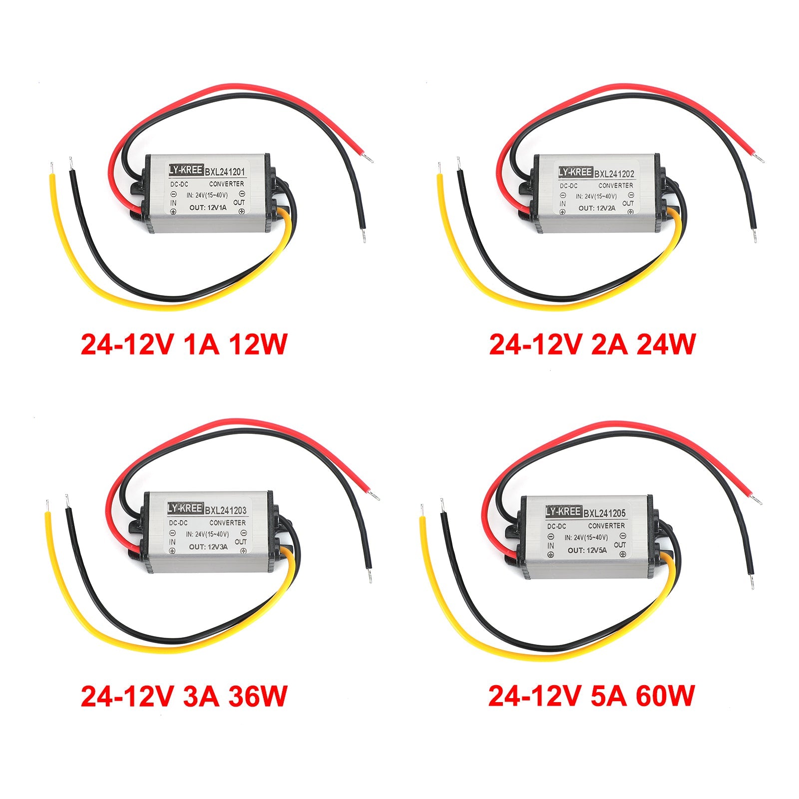 DC Buck Converter 24V to 12V 1/2/3/5A Waterproof Power Supply Module