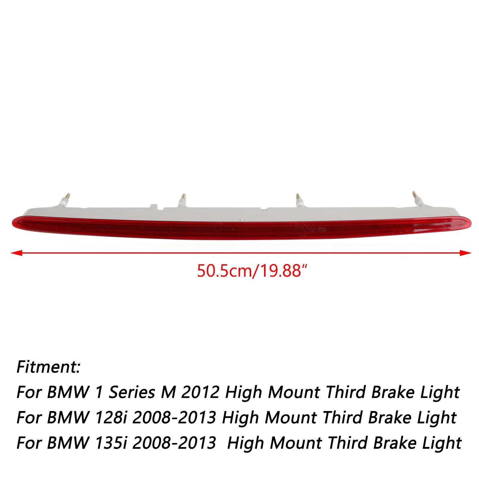 3rd Third Brake Light High Mount Center Red/BL Lens For BMW 128i 135i 1 Series M Generic CA Market