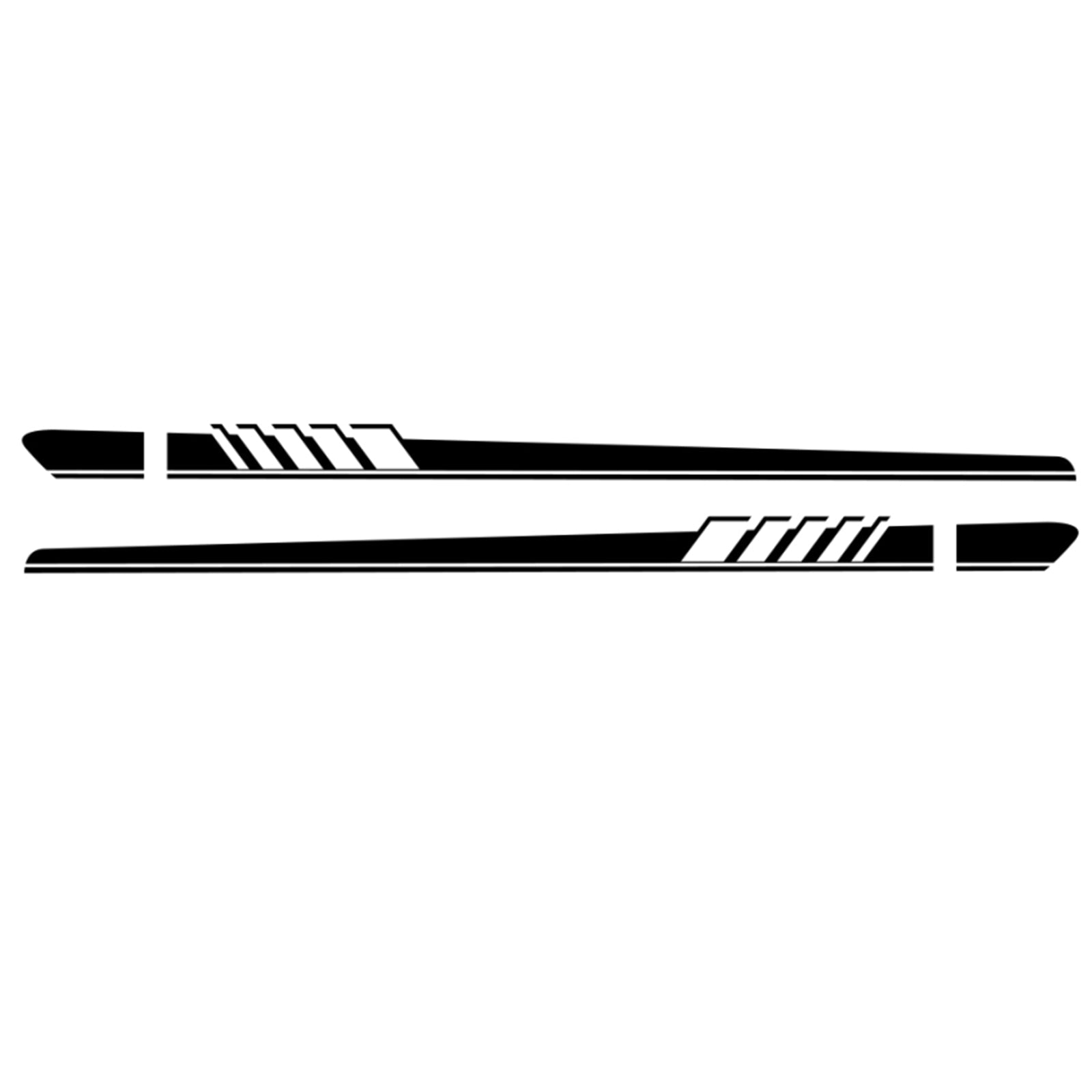 2pcs Side Skirt Stripes Decal Sticker for Mercedes Benz W205 C Class AMG Black Generic