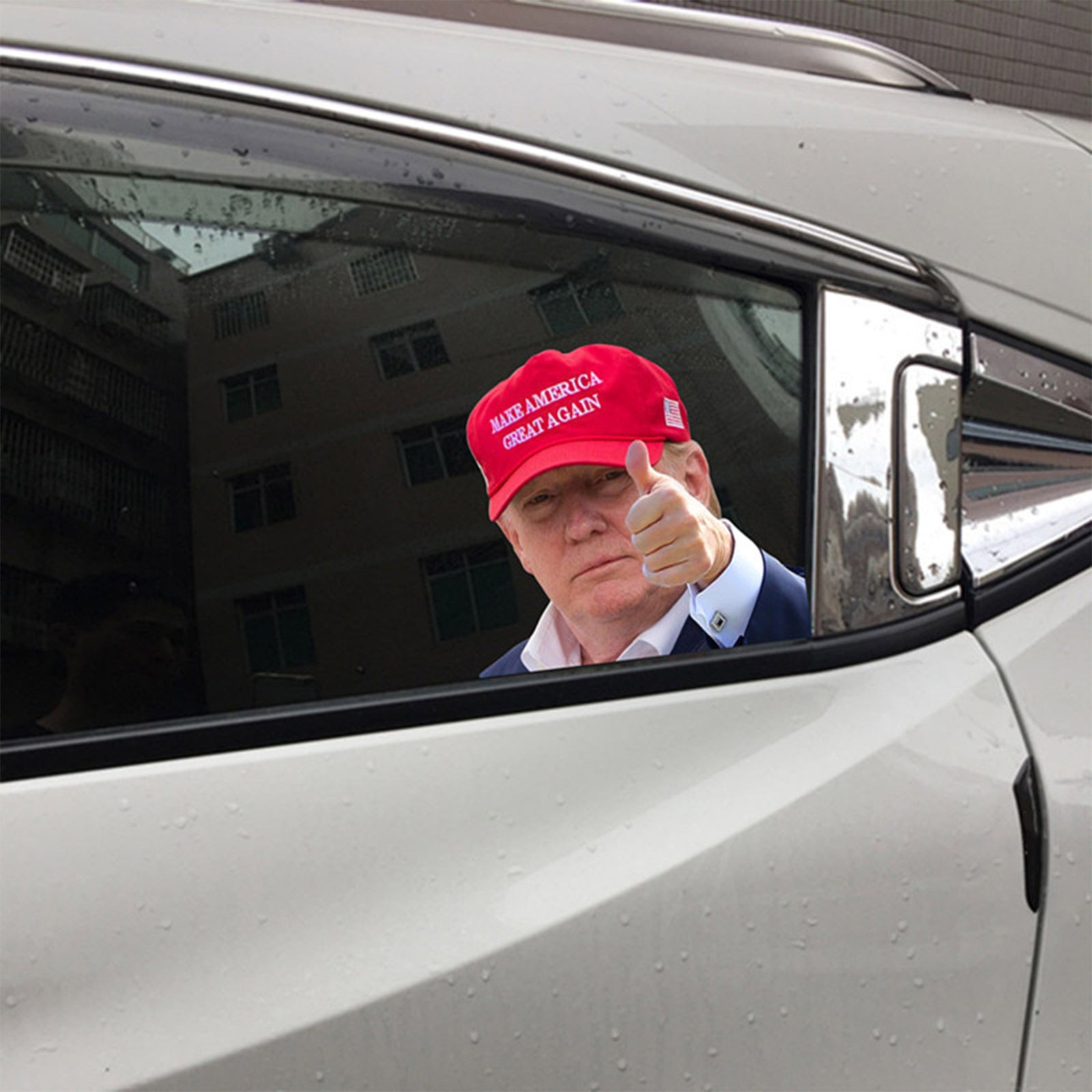 Car Window Sticker Life Person Size Passenger Ride With Trump President 2020 L