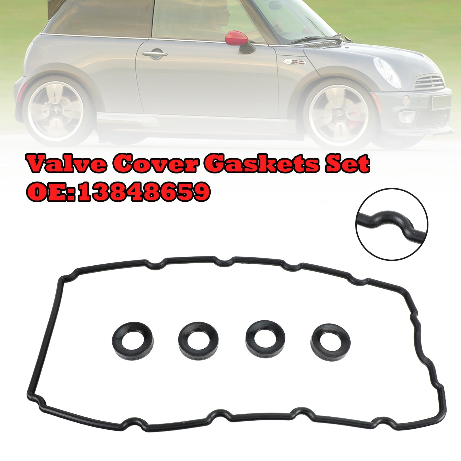 Valve Cover Gaskets Set 13848659 for Mini Cooper 2002-2008