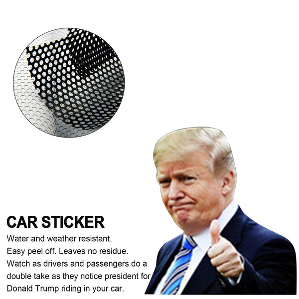 Adhesivo para persona de coche 2020, elección presidencial de Trump, ventana lateral izquierda del pasajero