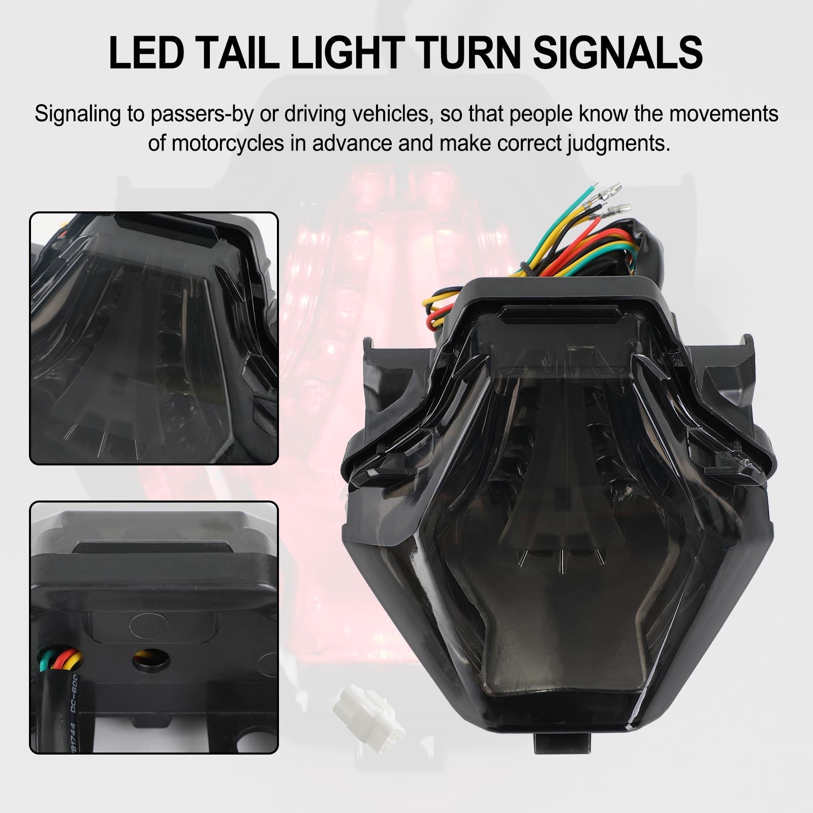 Tail Light Turn Signals Integrated For YAMAHA YZF R25/R3 MT 03/07/25 FZ 07 Generic