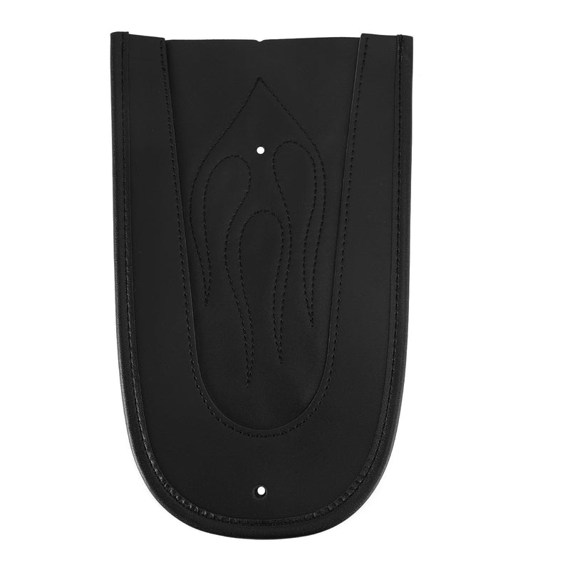 Babero para guardabarros trasero de asiento individual con puntada de llama de cuero PU negro para Sportster 1200 883 genérico