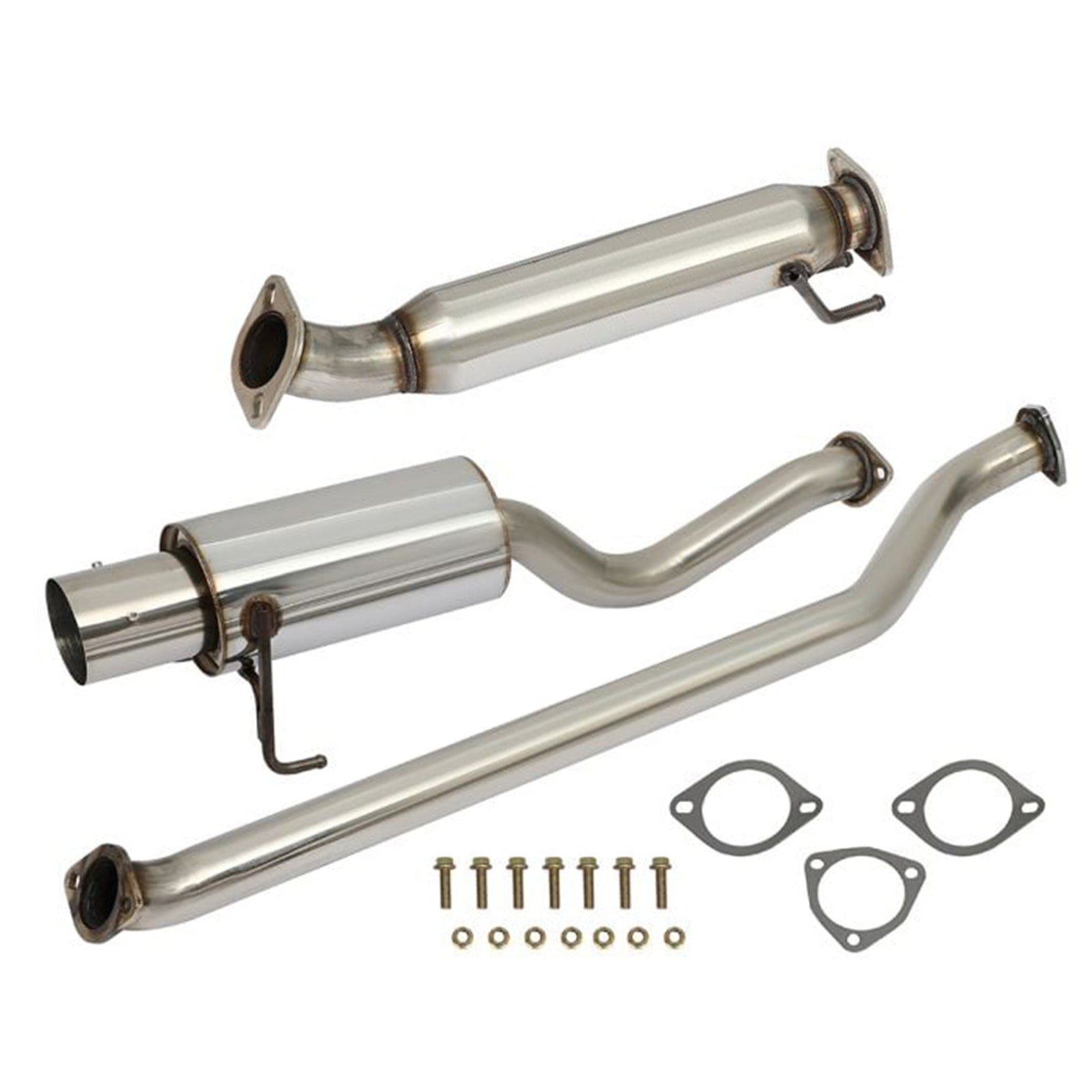 2.0L Tip Muffler Catback Exhaust System for 2002-2005 Honda Civic